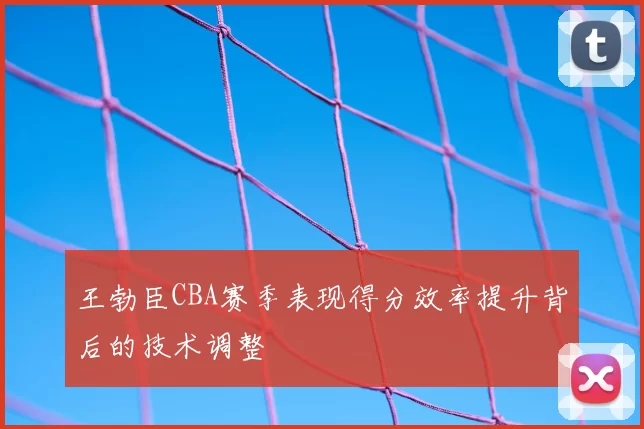 王勃臣CBA赛季表现得分效率提升背后的技术调整