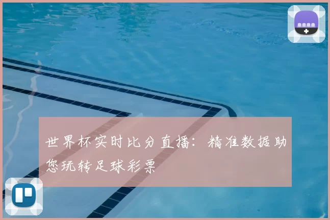 世界杯实时比分直播：精准数据助您玩转足球彩票