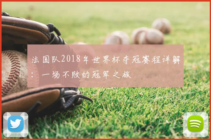 法国队2018年世界杯夺冠赛程详解:一场不败的冠军之旅
